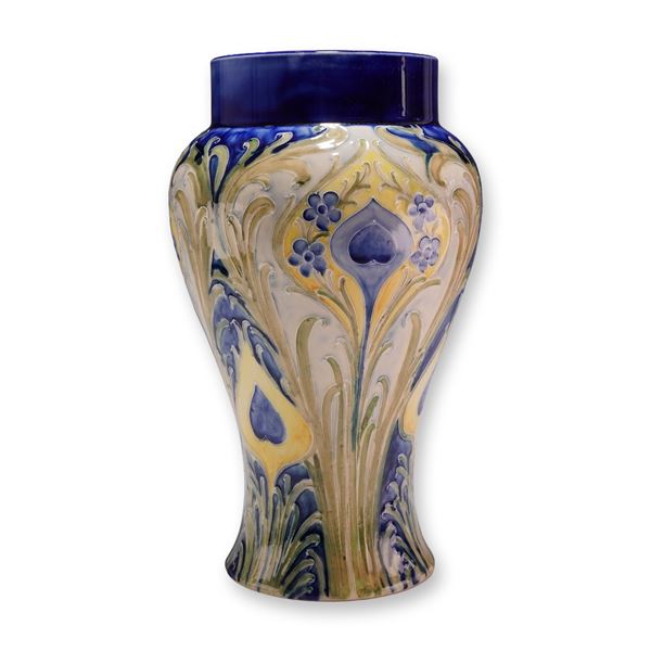 William Moorcroft for James Macintyre and Co. Florian Ware Vase, Peacock Feather