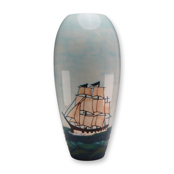 Moorcroft Pottery by Sally Tuffin Limited Edition Vase, H.M.S. Sirius