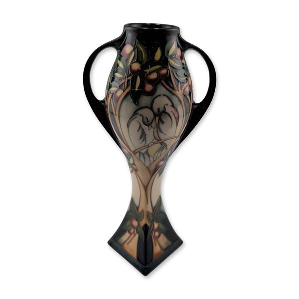Moorcroft Pottery by Rachel Bishop Twin-Handle Vase, Little Early