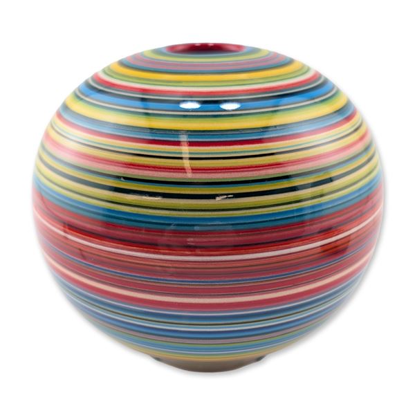 Dennis Chinaworks Striped Ceramic Orb Vase