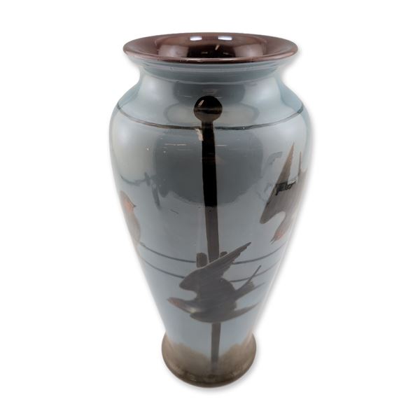 Royal Doulton by Florence Barlow Stoneware Bird Motif Vase