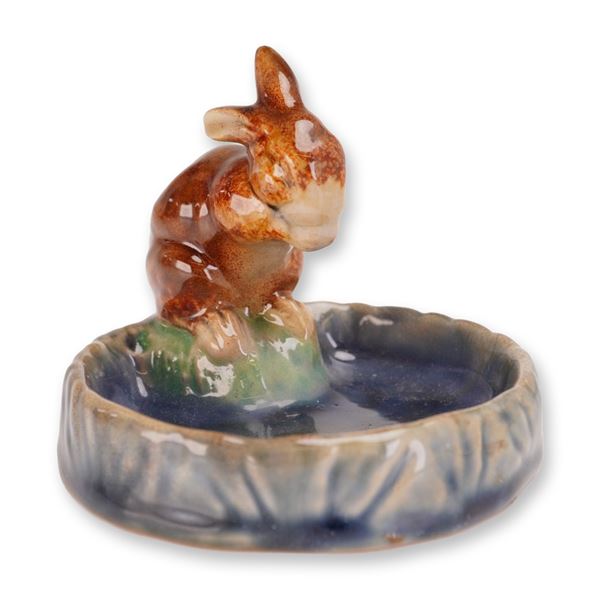 Royal Doulton Lambeth by Harry Simeon Stoneware Brown Rabbit Bibelot