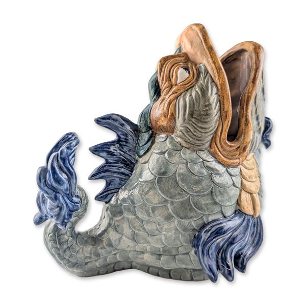 Burslem Pottery by Andrew Hull Grotesque Fish Spoon Warmer
