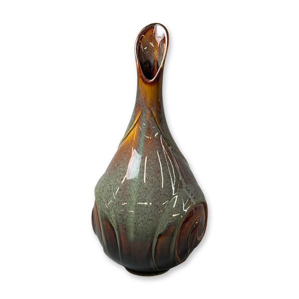 Rookwood Pottery Contemporary Spiral Relief Glazed Ceramic Vase, 2017