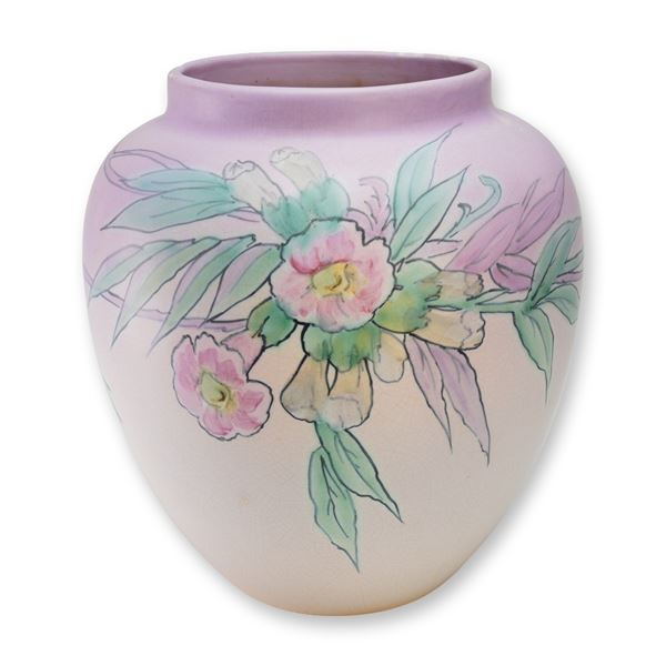 Weller Hudson Art Pottery Lamp Base Signed Dorothy England