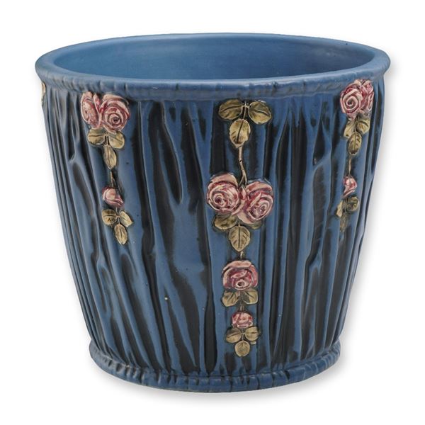 Weller Pottery Blue Drape Jardiniere