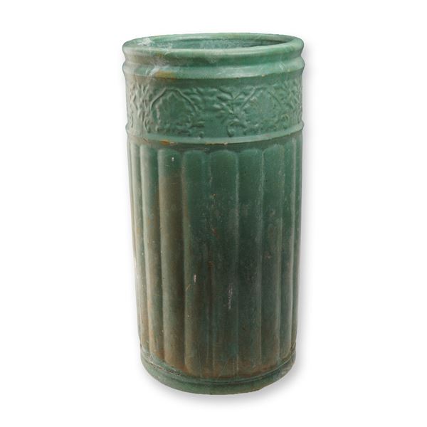 Weller Pottery Matte Green Umbrella Stand