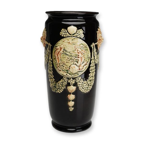 Weller Pottery Mythological Relief Vase, Athens