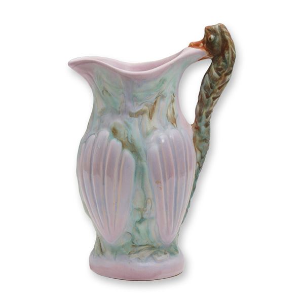 Weller Pottery Sabrinian Ewer with Seahorse Handle