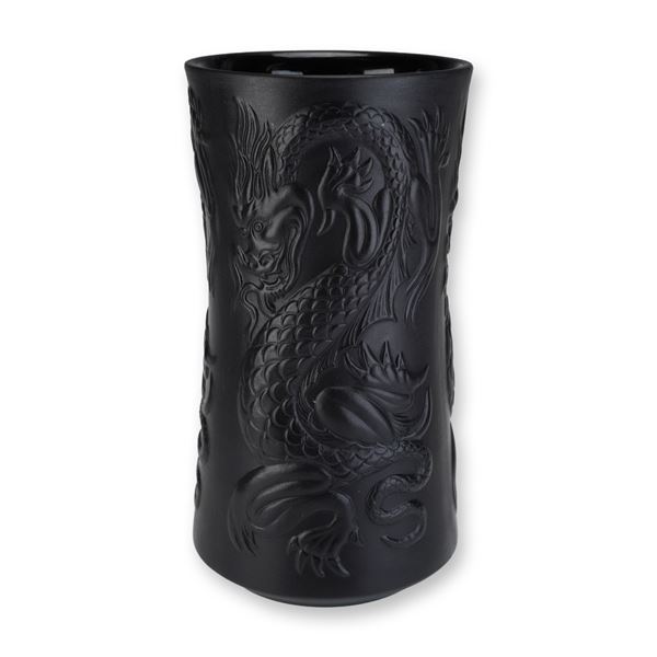 Wedgwood Black Basalt Dragon Vase