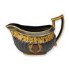 Image 1 : Wedgwood Bronze and Gilt Black Basalt Creamer Boat