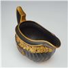 Image 2 : Wedgwood Bronze and Gilt Black Basalt Creamer Boat
