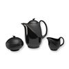 Image 1 : A Three-Piece Wedgwood Black Basalt Shape 225 Lunar Coffee Service