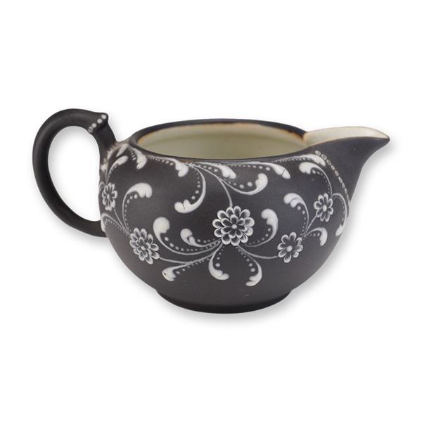 Wedgwood Black Jasper Dip Creamer by Harry Barnard, ca. 1900