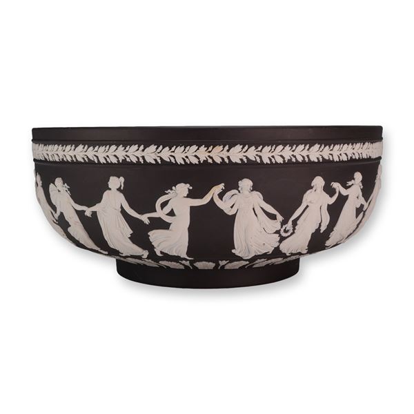 Wedgwood Black Jasperware Dancing Hours Bowl