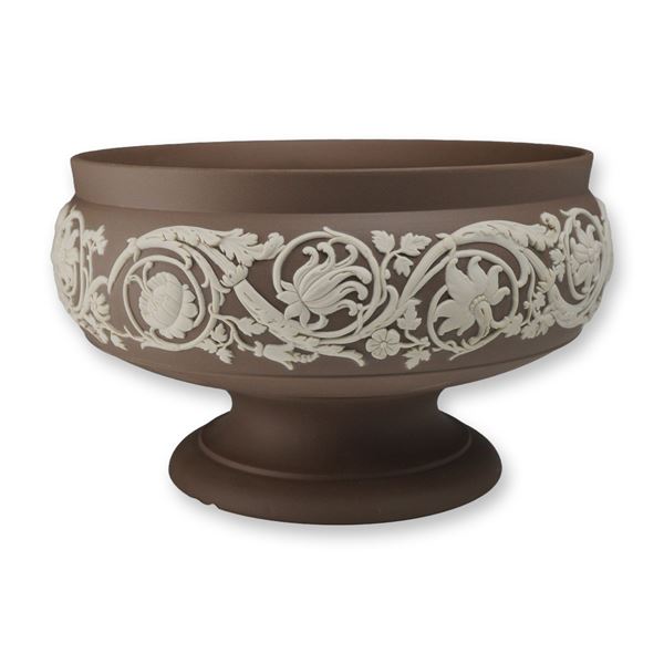 Wedgwood Limited Edition Taupe Jasperware Arabesque Bowl Signed 2004