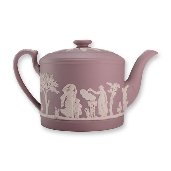 Wedgwood Lilac Jasperware Lidded Teapot