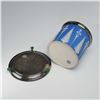 Image 3 : Wedgwood England Blue Jasperware Biscuit Barrel with Inscribed Silver-Plated Lid and Stand