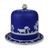 Image 1 : Wedgwood Blue and White Jasperware Stilton Cheese Dish and Cover