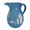 Image 1 : Wedgwood Blue Jasperware Pitcher with Neoclassical Relief Scenes