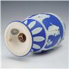 Image 3 : Wedgwood Cobalt Blue and White Jasperware Twin-Handled Apollo and Muses Vase
