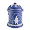 Image 1 : Wedgwood Dark Blue Jasperware Lidded Tobacco Jar