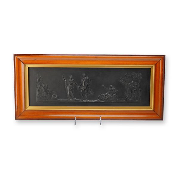Wedgwood Black Basalt Stoneware Rectangular Plaque