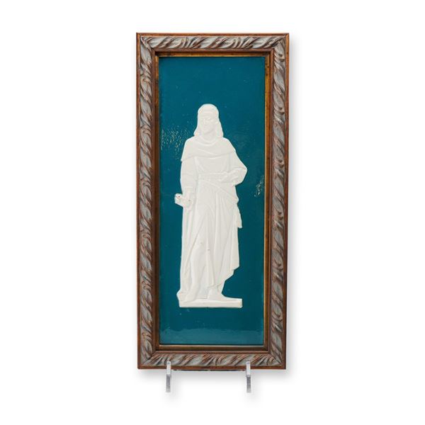 Wedgwood Jasperware Framed Plaque Depicting a Medieval Man