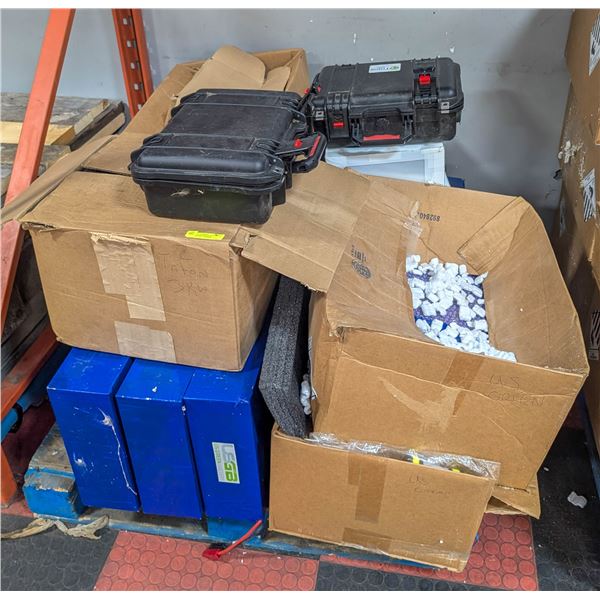 BAILIFF SEIZED: PALLET OF LITHIUM ION BATTERIES &