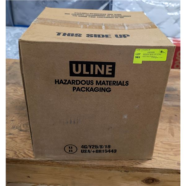 BAILIFF SEIZED: BOX OF ULINE HAZARDOUS MATERIALS