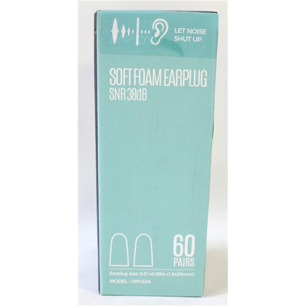 NEW SOFT FOAM EARPLUGS BACK