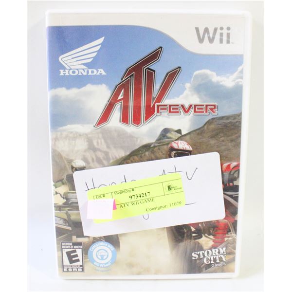 HONDA ATV WII GAME
