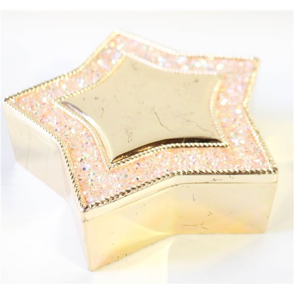 GOLD PLATED STAR TRINKET BOX