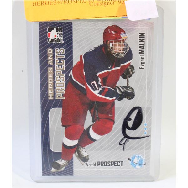 EVGENI MALKIN PRE-ROOKIE HEROES+PROSPECTS WORLD