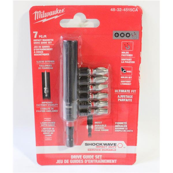 MILWAUKEE 7 PIECE IMPACT MAGNETIC DRIVER GUIDE