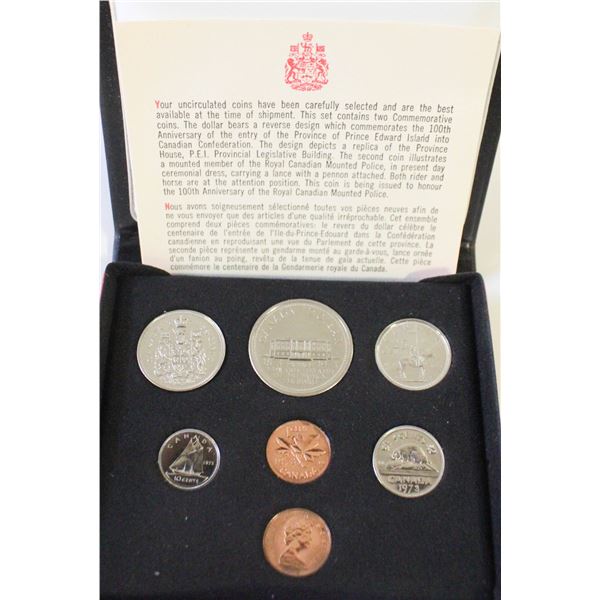 1973 DOUBLE PENNY 6 COIN SET WITH COA
