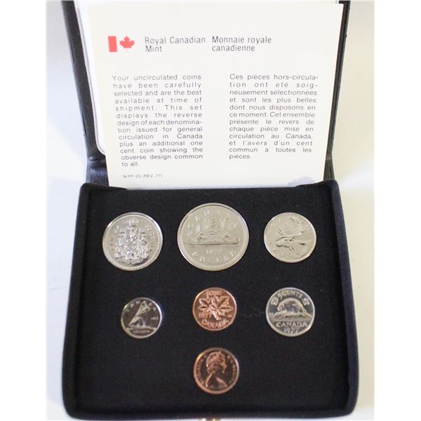 1977 DOUBLE PENNY 6 COIN SET WITH COA