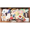 Image 1 : BOX OF 250 VINTAGE USED/UNUSED ADVERT MATCH BOOKS
