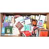 Image 1 : BOX OF 250 VINTAGE USED/UNUSED ADVERT MATCH BOOKS