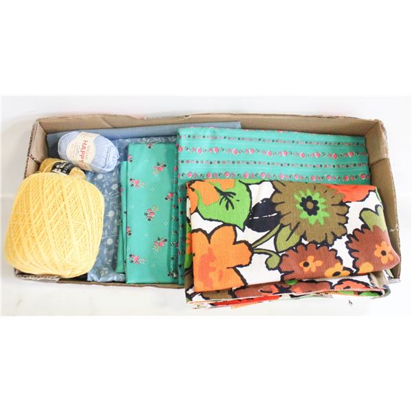 ESTATE FABRICS/THREADS UNUSED
