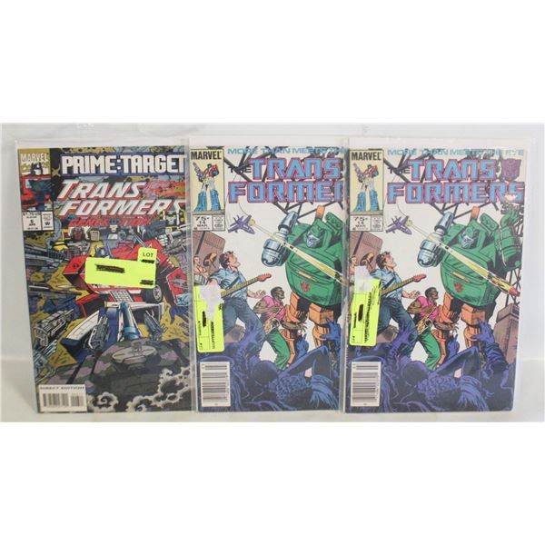 LOT OF 3 TRANSFORMERS COMIC