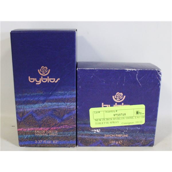NEW IN BOX BYBLOS 100ML EAU DE TOILETTE SPRAY