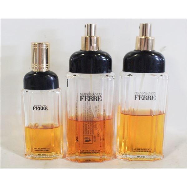 3 HALF BOTTLE'S GIANFRANCO FERRE EAU DE TOILETTE