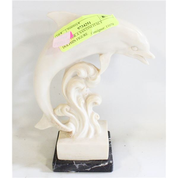 SCULPTOR A SANTINI ITALY DOLPHIN FIGURE