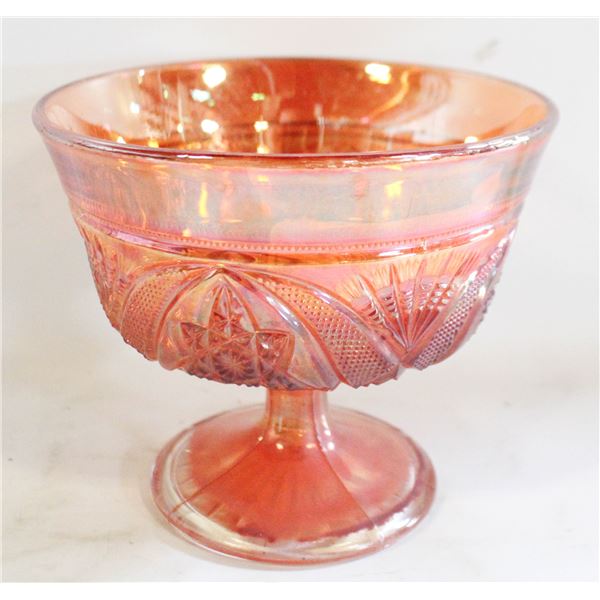 VINTAGE CARNIVAL GLASS BOWL