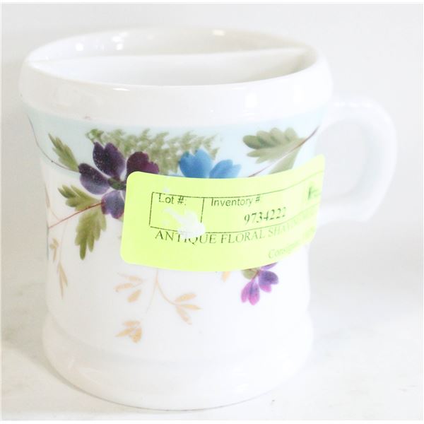 ANTIQUE FLORAL SHAVING MUG