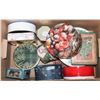 Image 1 : DECORATIVE TINS- BOX LOT ASSORTED