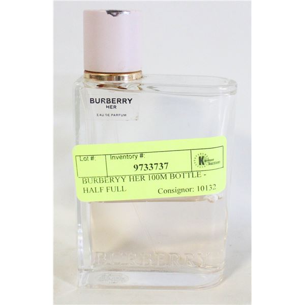 BURBERYY HER 100M BOTTLE - HALF FULL