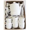 Image 1 : VINTAGE ENGLISH STONEWARE TEA POT & CUPS