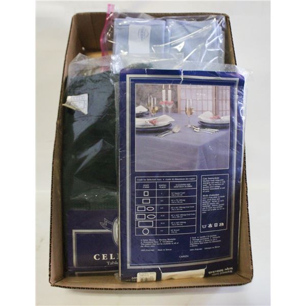 TABLE CLOTHS & NAPKINS- 13 PIECES